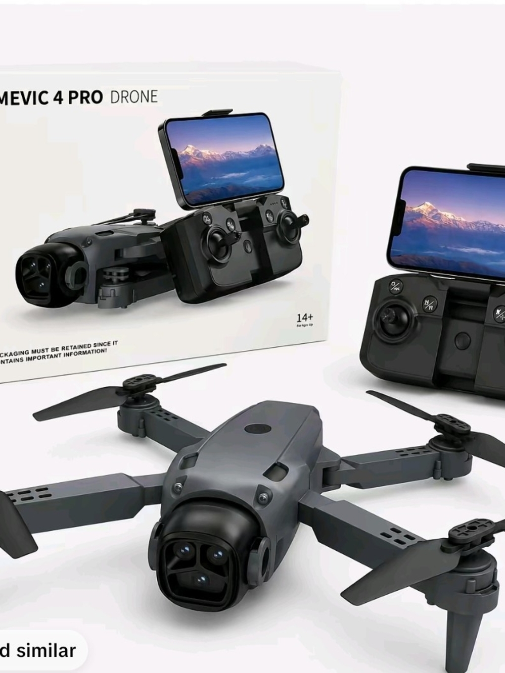 MEVIC 4 Pro S117 Max HD Camera Foldable Drone Remote Gray NWT
